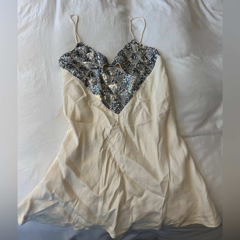 Zara sequin front dress